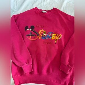 Vintage Disney World Pink Sweatshirt
